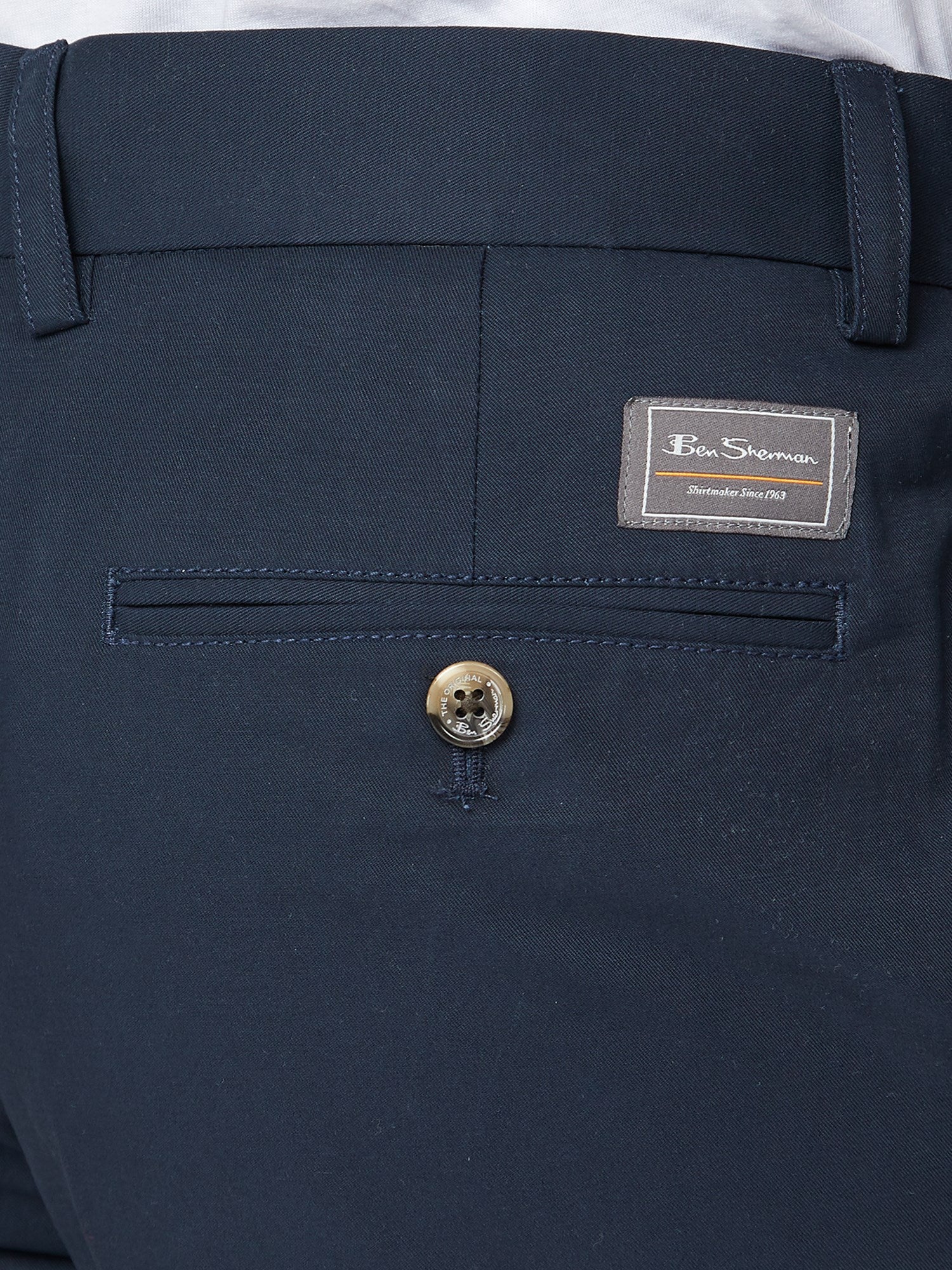 Ben Sherman Mens Straight Fit Chinos In Navy