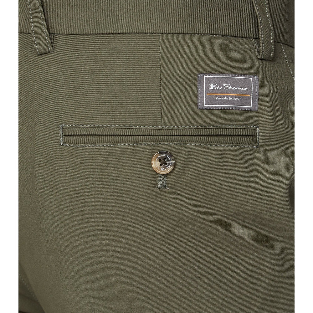 Ben Sherman Men's Straight Fit Chino Pants In Olive