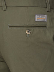 Ben Sherman Mens Straight Fit Chinos In Olive