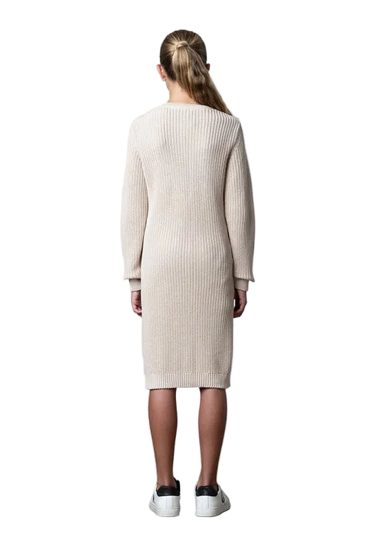 Polo Girls Addison Knitted Dress In Taupe
