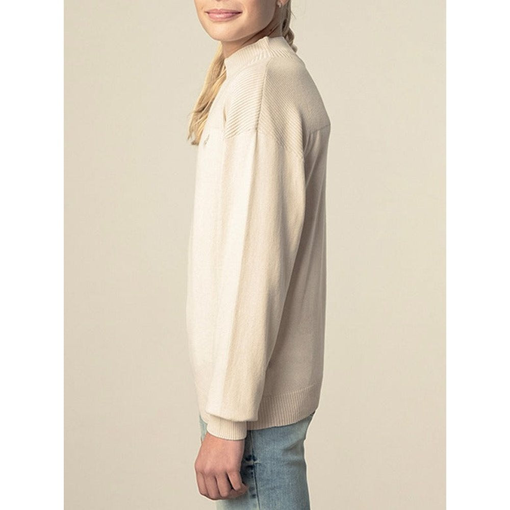 Polo Girls Cara Knitted Long Sleeves Pullover In Rose Taupe