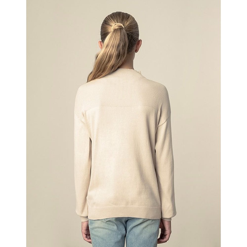 Polo Girls Cara Knitted Long Sleeves Pullover In Rose Taupe