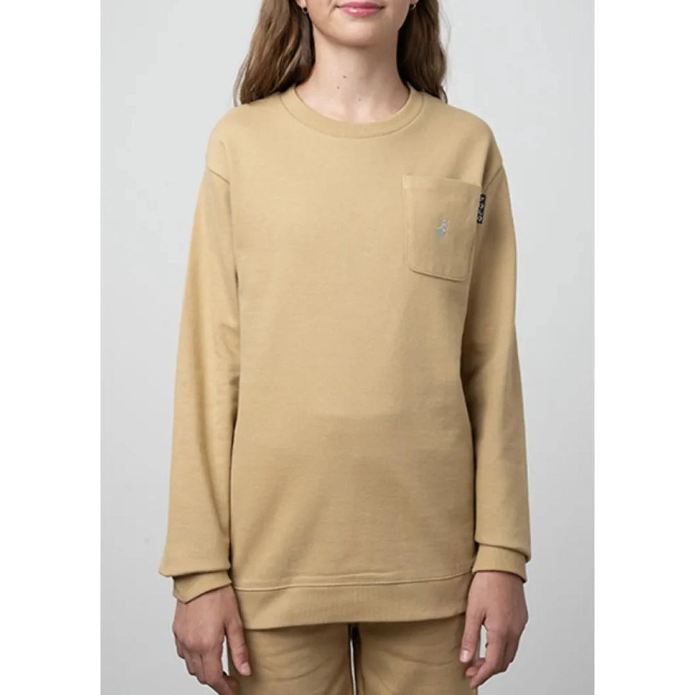 Polo Girls Hannah Long Sleevs Panelled Sweatshirt In Stone