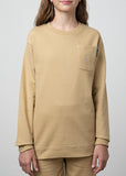 Polo Girls Hannah Panelled Sweatshirt In Stone