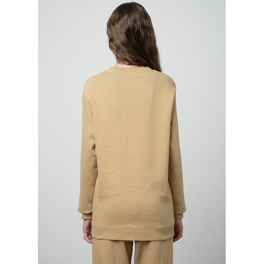 Polo Girls Hannah Long Sleevs Panelled Sweatshirt In Stone