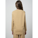 Polo Girls Hannah Long Sleevs Panelled Sweatshirt In Stone