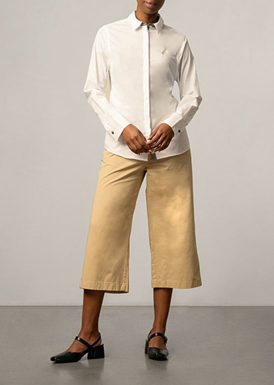 Polo Womens Jamie Long Sleeve Shirt In White