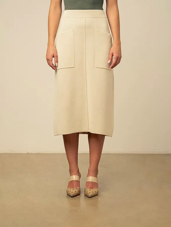 Polo Womens Tiffany Knitted Skirt Sand