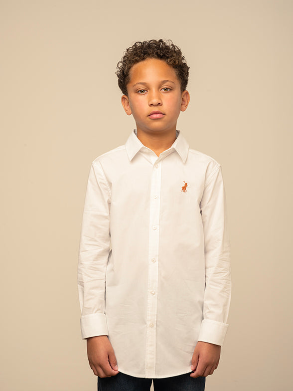 Polo Boys Nicholas Ls Shirt White