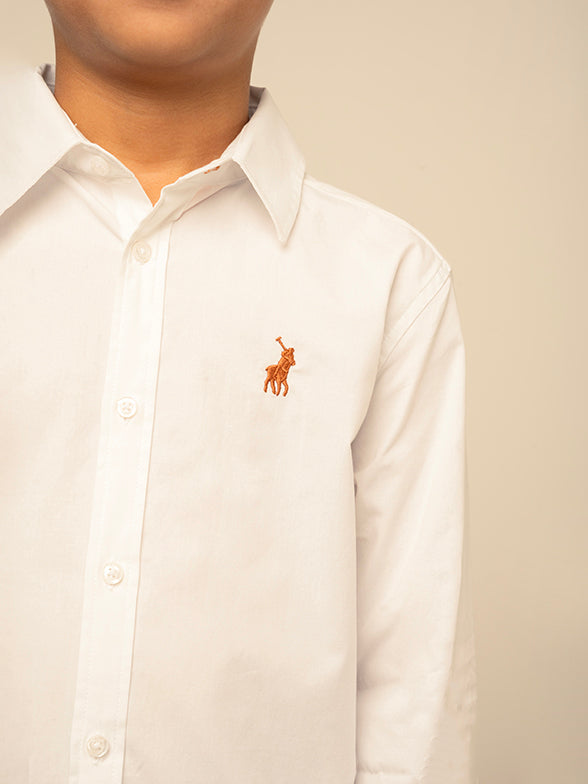 Polo Boys Nicholas Ls Shirt White