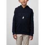 Polo Boys Griffin Panelled Hoody In Navy