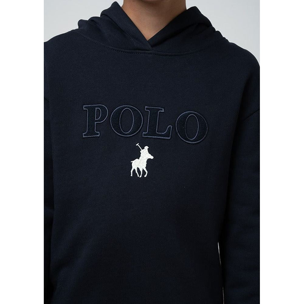 Polo Boys Griffin Panelled Hoody In Navy