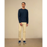 Polo Mens Essential Crew neck Long Sleeve T-Shirt In Navy
