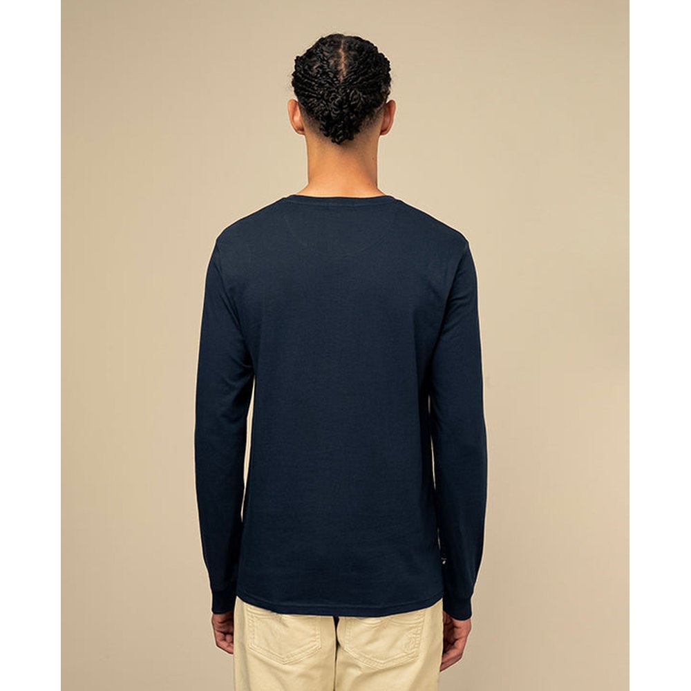 Polo Mens Essential Crew neck Long Sleeve T-Shirt In Navy