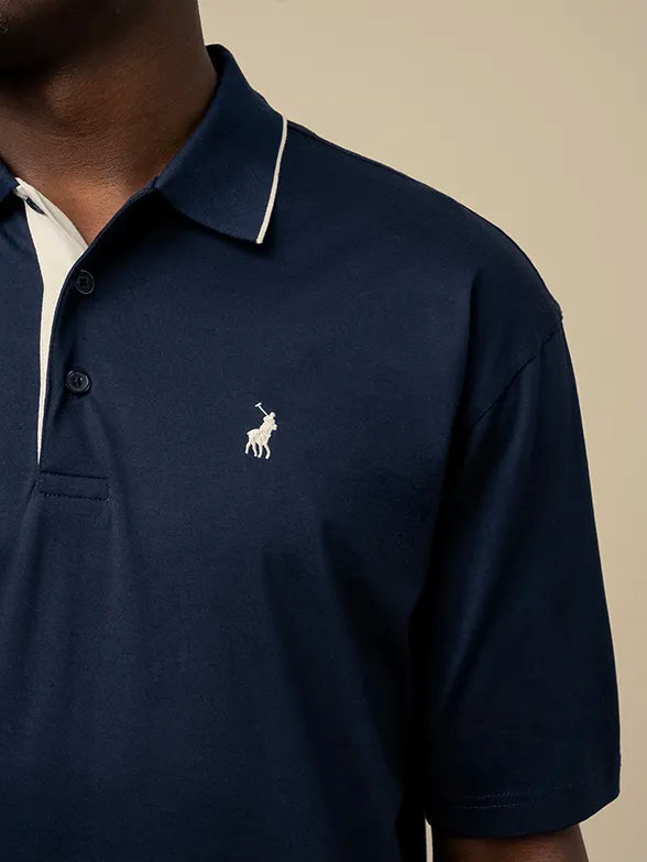 Polo Mens Sm Tipped Ss Golfer Navy