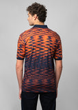 Polo Mens Distorted Print Golfer In Orange