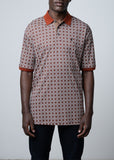 Polo Mens Geometric Golfer In Brown