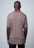Polo Mens Geometric Golfer In Brown