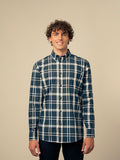 Polo Mens Easy Care Check Shirt In Dark Green