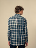 Polo Mens Easy Care Check Shirt In Dark Green