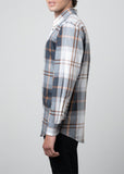 Polo Mens Easy Care Large Check Long Sleeve Shirt In Grey
