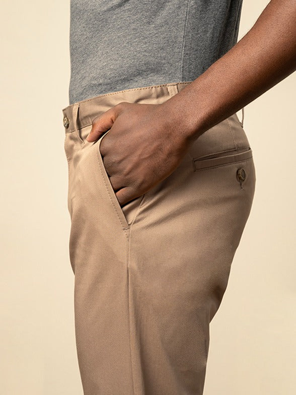 Polo Mens Essential Straight Leg Chino Taupe