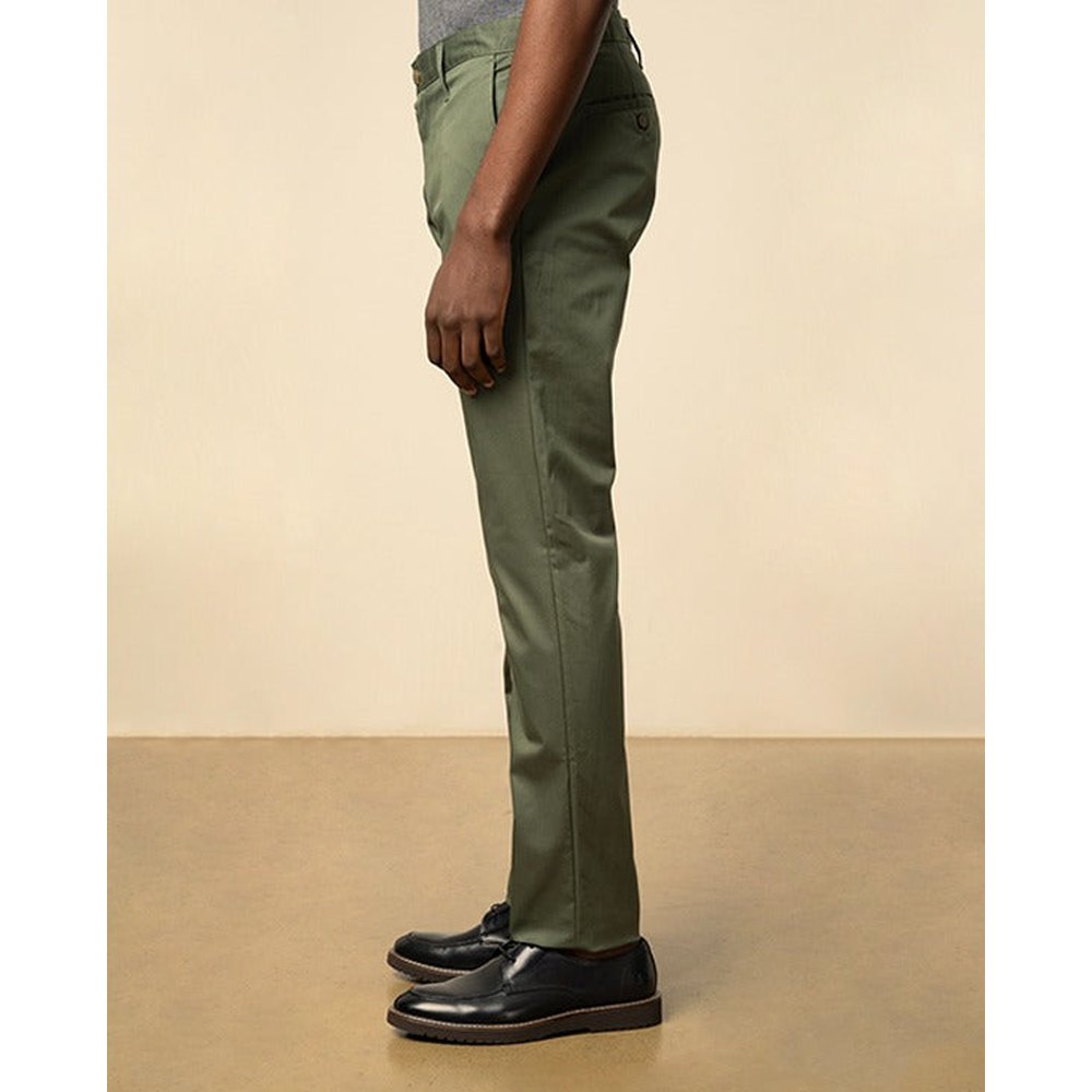 Polo Mens Milan Straight Leg Chino Pants In Olive Green