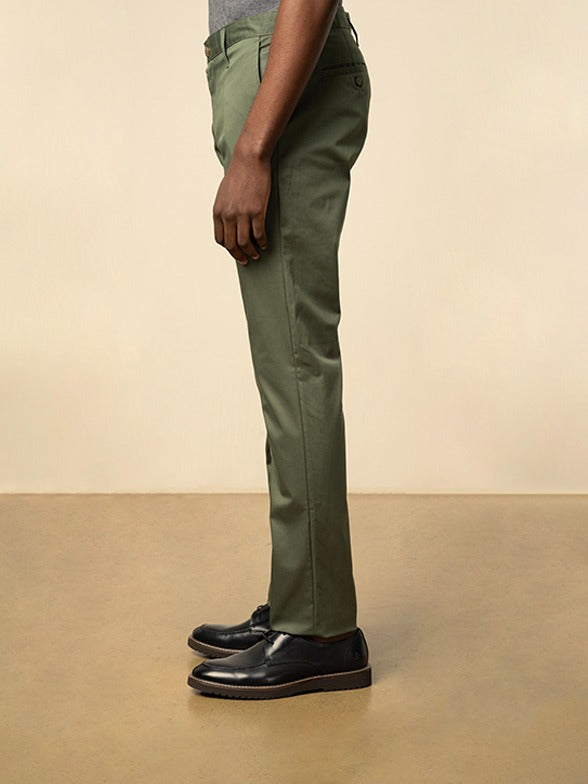 Polo Mens Essential Straight Leg Chino In Green