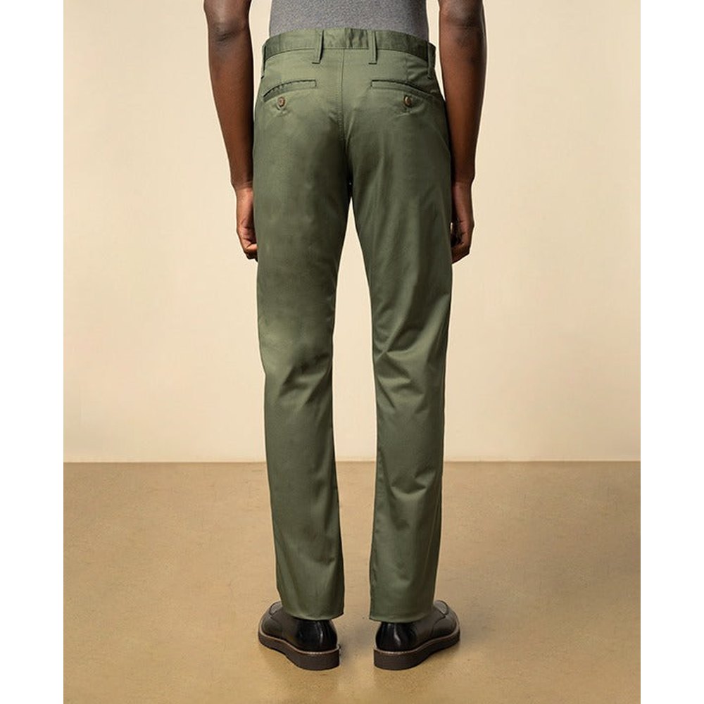 Polo Mens Milan Straight Leg Chino Pants In Olive Green
