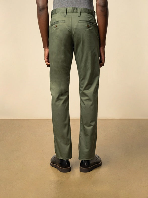 Polo Mens Essential Straight Leg Chino In Green