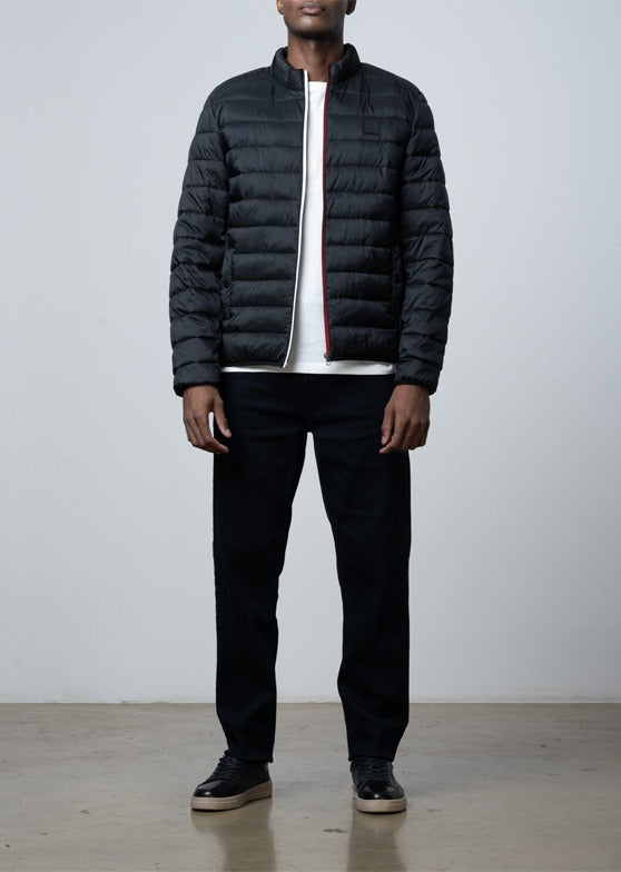 Polo Mens Quilted Puffer Long Sleeves Jacket Black