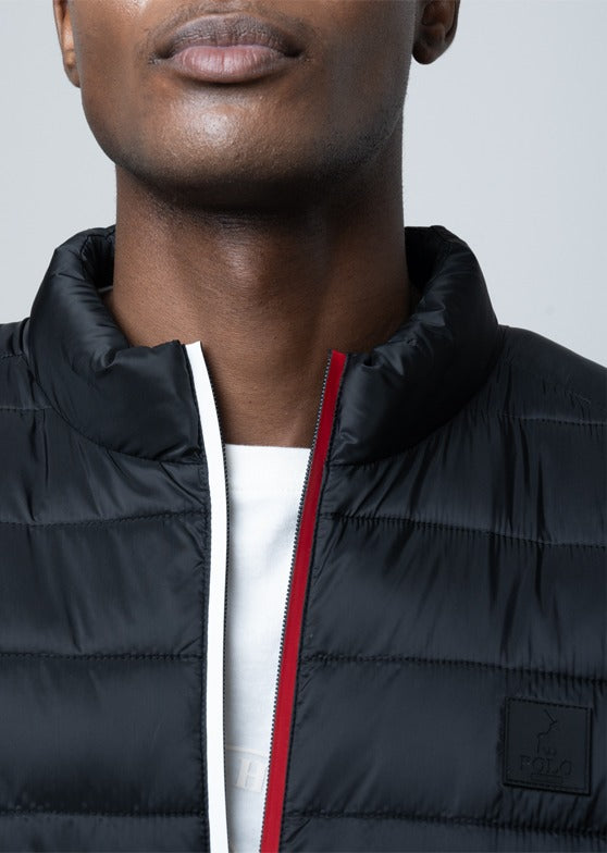 Polo Mens Quilted Puffer Long Sleeves Jacket Black
