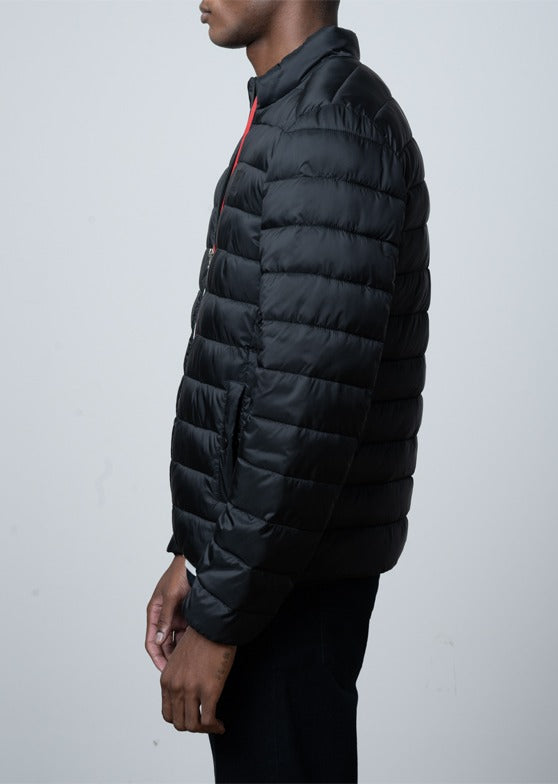 Polo Mens Quilted Puffer Long Sleeves Jacket Black
