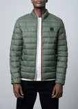 Polo Mens Nylon Puffer Jacket In Fatigue