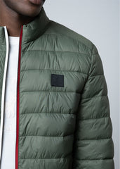 Polo Mens Nylon Puffer Jacket In Fatigue