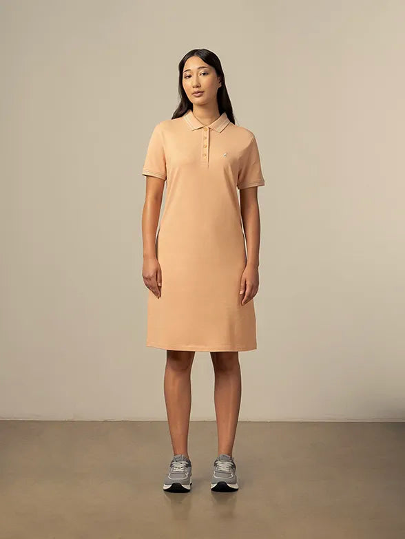Polo Womens Leah Golfer Dress In Peach