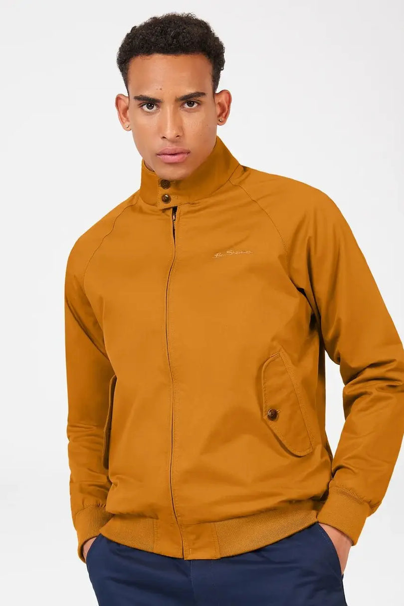 Ben Sherman Mens Signature Harrington In Mustard