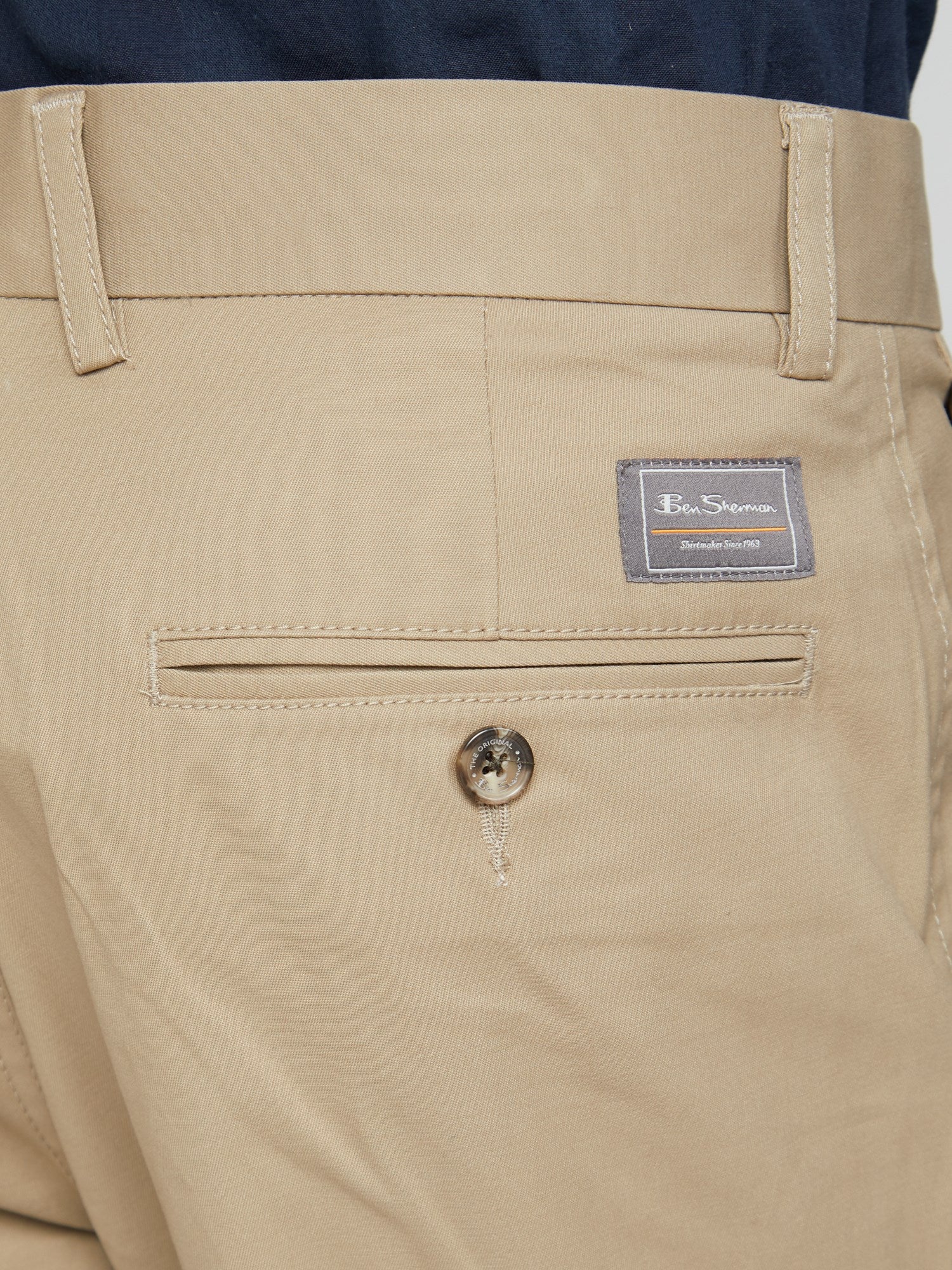 Ben Sherman Mens Straight Fit Chinos In Sandstone