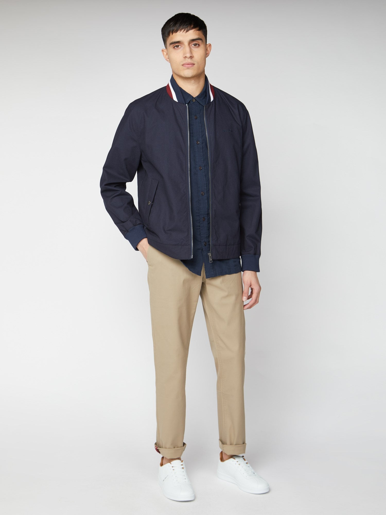 Ben Sherman Mens Straight Fit Chinos In Sandstone