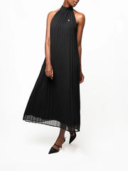 Polo Womens Taylor Pleated Dress In Black