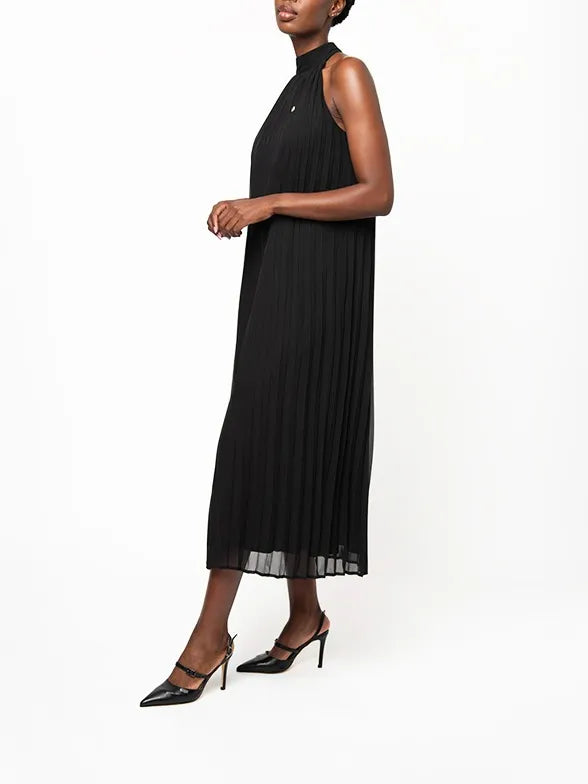 Polo Womens Taylor Pleated Dress In Black