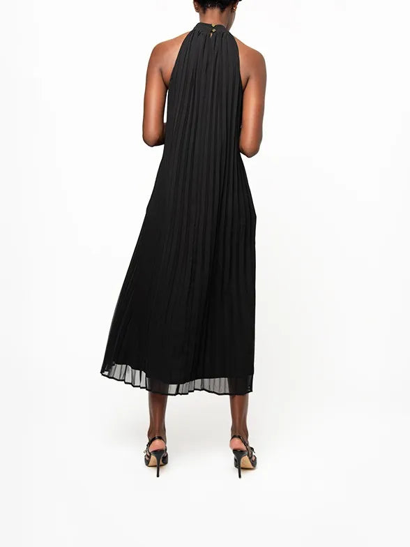 Polo Womens Taylor Pleated Dress In Black