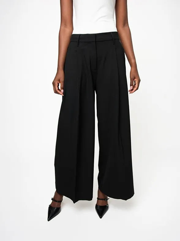 Polo Womens Tatum Wide Leg Suit Pans In Black