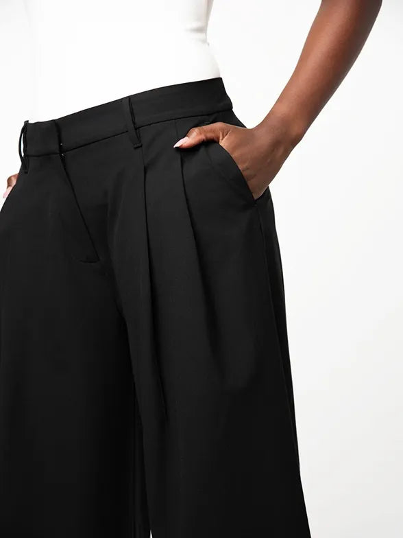 Polo Womens Tatum Wide Leg Suit Pans In Black