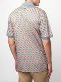 Polo Mens Abstract Printed Golfer In Orange Multi