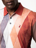 Polo Mens Printed Argyle Golfer In Brick