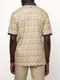 Polo Mens Abstract Printed Golfer in Yellow Multi