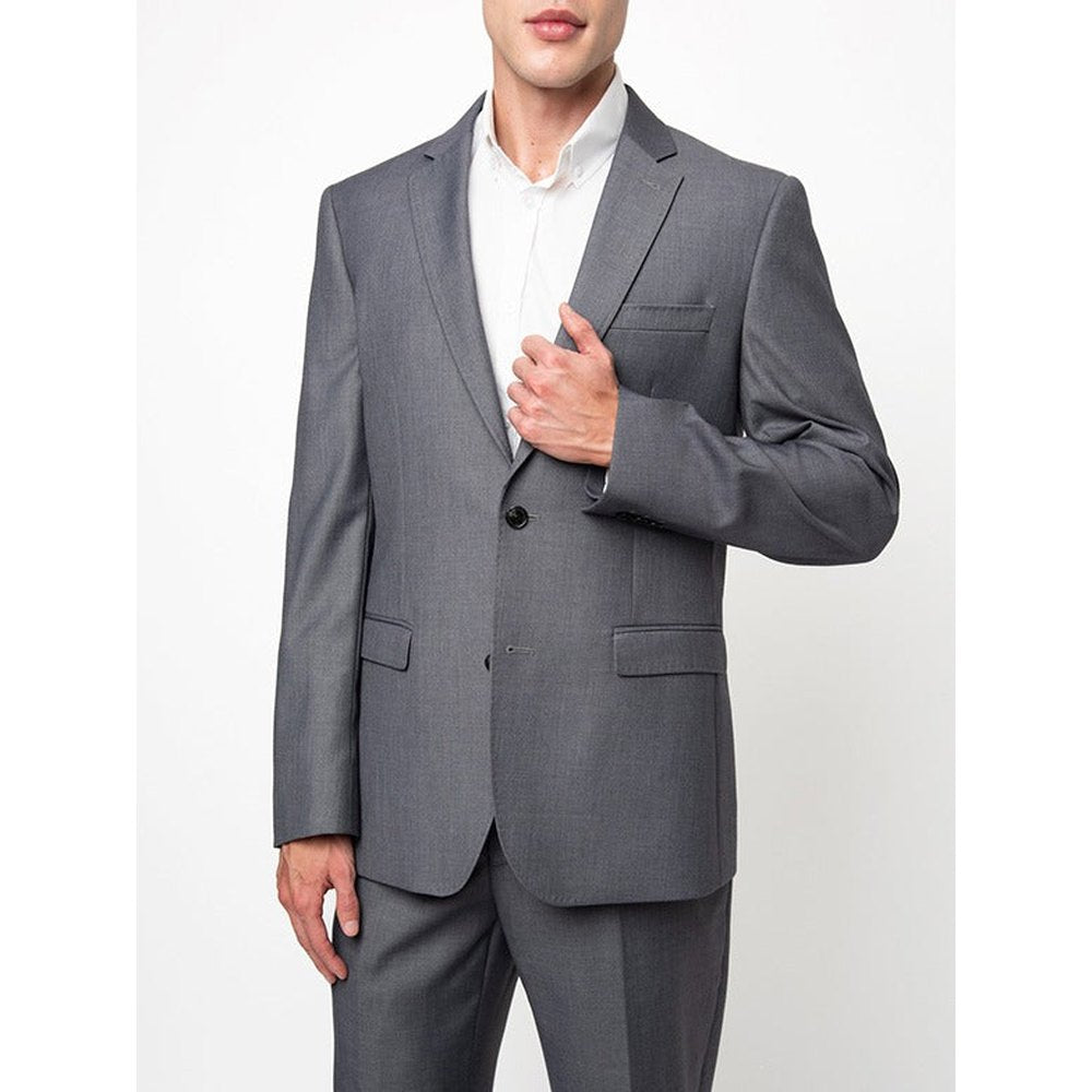 Polo Mens Slim Fit Suit In Charcoal