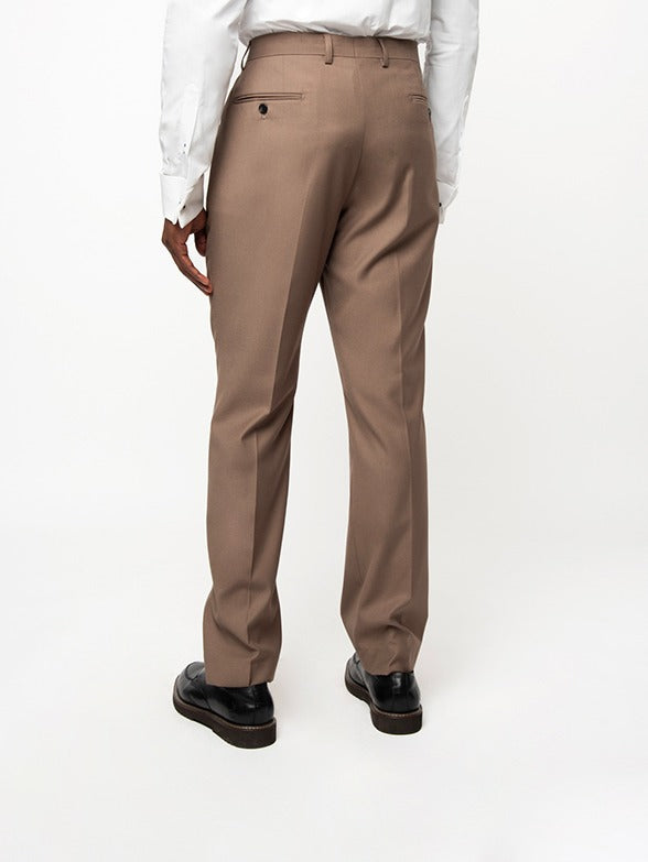 Polo Mens Custom Fit Trousers In Light Brown