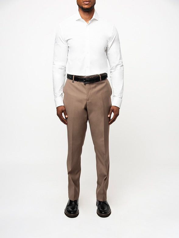 Polo Mens Custom Fit Trousers In Light Brown